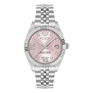 Philipp Plein Date Superlative Crystal Watch Silver Womens